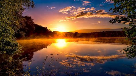 Sunrise Reflection On River Wallpaper Hd Nature K Wallpapers Images