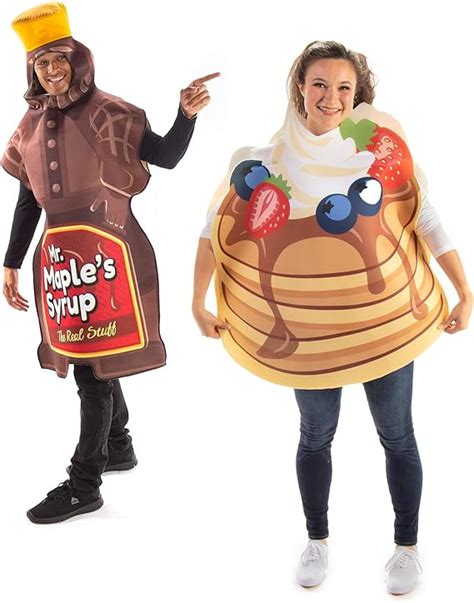 Pancakes And Maple Syrup Couples Halloween Costume Cute Food Outfit