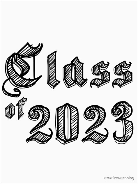 Class Of 2023 T Shirt By Atomicseasoning Redbubble
