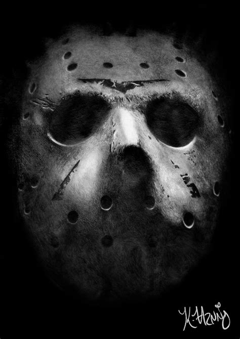 A Black And White Photo Of A Mask With Holes On Its Face In The Dark