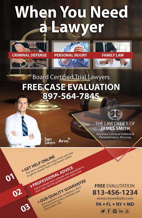 Lawyer Flyer Template Law Firm Flyers Attorney Flyers Legal Flyers
