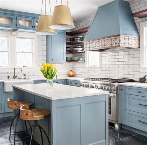 2030 Light Blue Kitchen Cabinets