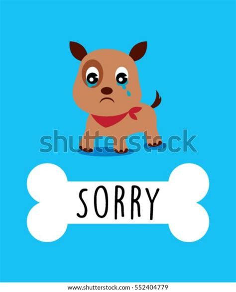 Cute Puppy Sorry Apology Card Stock Vector Royalty Free 552404779