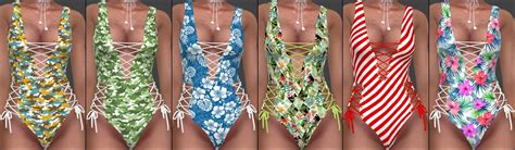 Annett S Sims Welt Experiment Nitropanic Laceup Swimsuit Recolors