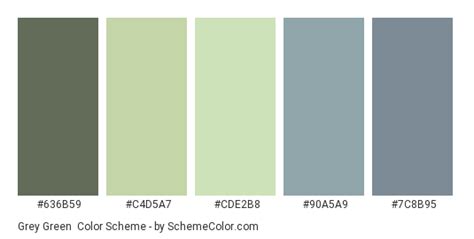 Grey Green Color Scheme Dull