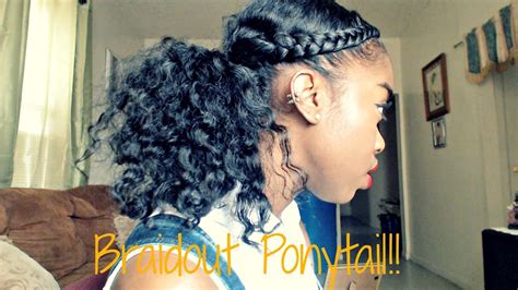 Weave hairstyles are here to help if you want to momentarily change your natural texture. Natural Hair - Braidout Ponytail Tutorial!! - YouTube