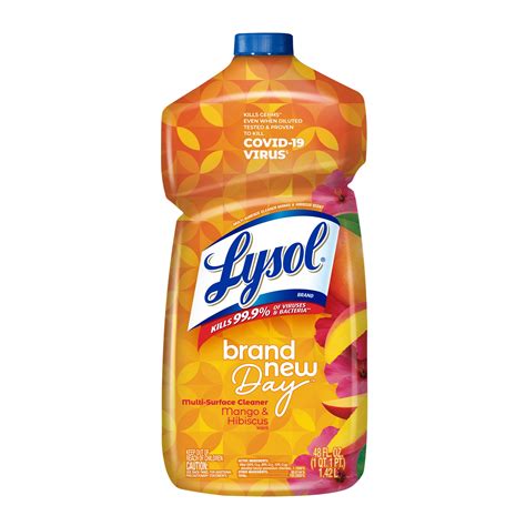 Lysol Multi Surface Cleaner Sanitizing And Disinfecting Pour To Clean And Deodorize Mango