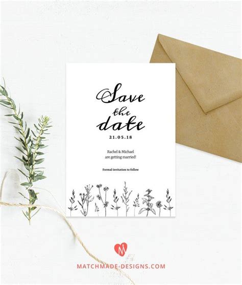 Create save the date cards customize save the date templates save the date cards should be special and memorable, just like your event. Wildflower Save the Date Template Rustic Save the Date ...