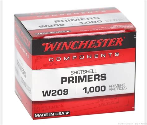 Winchester W209 Shotshell Primers W209 1000 Count No Cc Fees Other