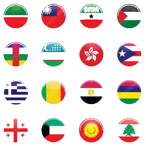 Conjunto De Banderas Del Mundo Continente Bandera Sur Vector Png