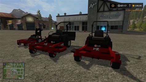 Fs17 Mower Pack With New Zero Turn V10 Fs 17 Implements And Tools Mod