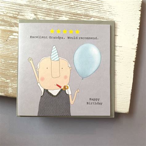 Excellent Grandpa Would Recommend Birthday Card By Nest Happy
