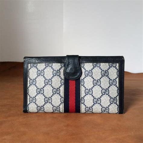 Shop for brands you love on sale. Vintage GUCCI ACCESSORY Collection Wallet Navy GG by oldtanery