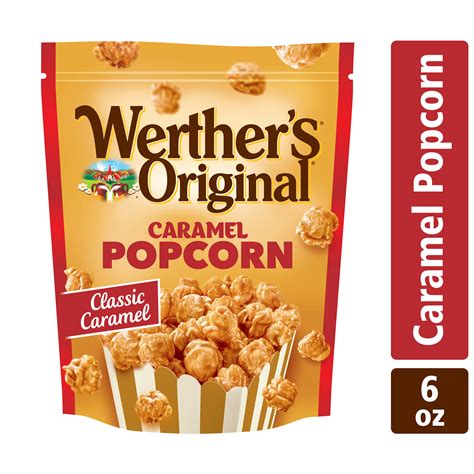 Werthers Original Caramel Popcorn, Resealable Pouch, 6 Oz - Walmart.com ...
