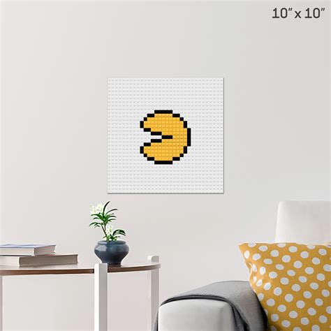 Pixel Pac Man Wall Poster Build Your Own With Bricks Brik