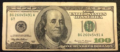 Circulated 100 Dollars Bill Series 1999 Etsy