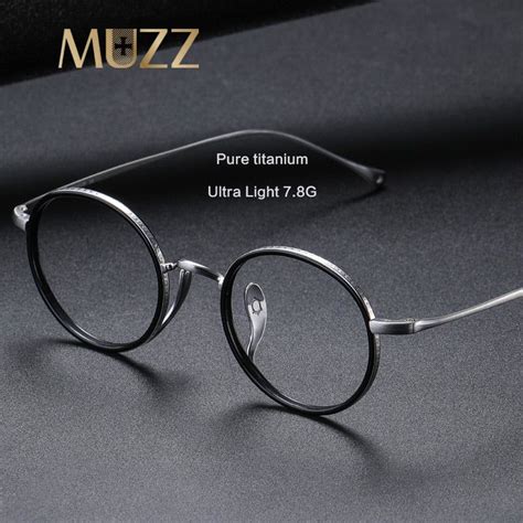 muzz men s full rim round titanium acetate frame eyeglasses 200916 in 2022 eyeglasses fashion