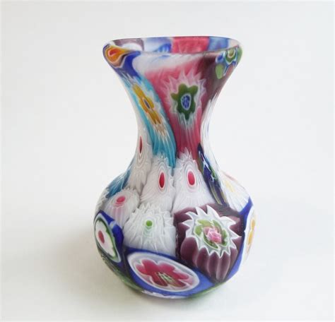 Antique Fratelli Toso Miniature Millefiori Glass Vase Etsy