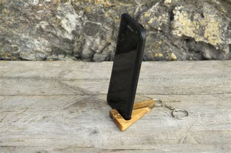 Wooden Keychain Pendant Ipad Iphone Smartphone Stand Cell Etsy