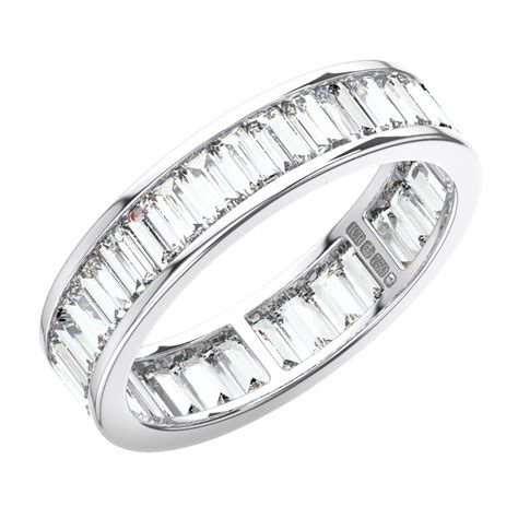 Channel Set 250 Carat Baguette Cut Diamonds Full Eternity Ring