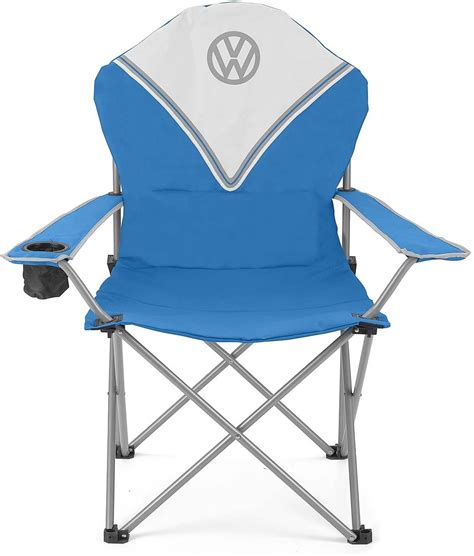 Helinox's folding camping chair is strong enough to support the weight of up to 319 lb. VW Deluxe Padded Folding Camping Chair Blue - Wow Camping