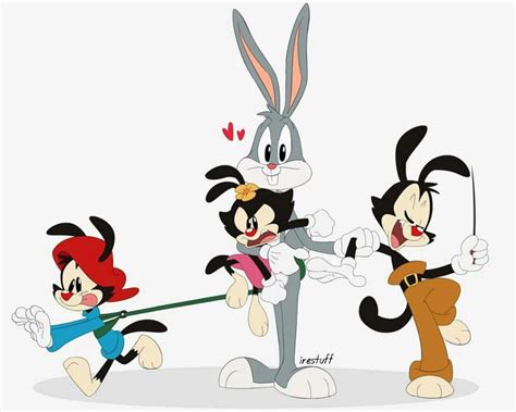 The Warner Siblings And Bugs Bunny