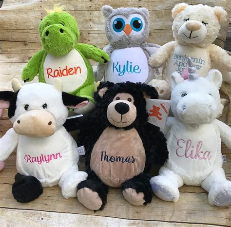 Personalized Stuffed Animal Custom Plush Stuffie Baby Etsy