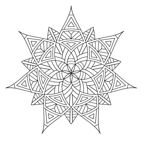 Free Printable Geometric Coloring Pages for Adults.