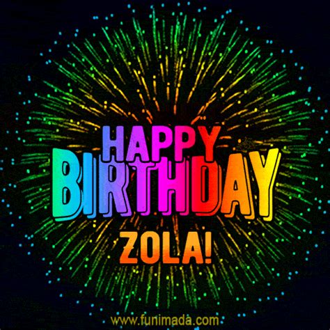 New Bursting With Colors Happy Birthday Zola  And Video With Music