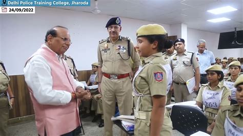 LG Visits Delhi Police Training College At Jharoda Kalan Interacts