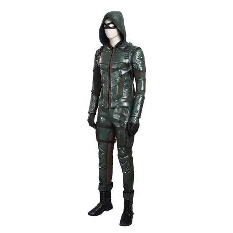 Green Arrow Costume Season 5 Oliver Queen Cosplay