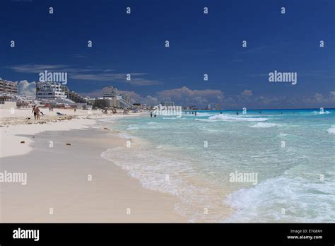 Cancun Beach In The Hotel Zone Cancun Mexico Stock Photo Royalty Free