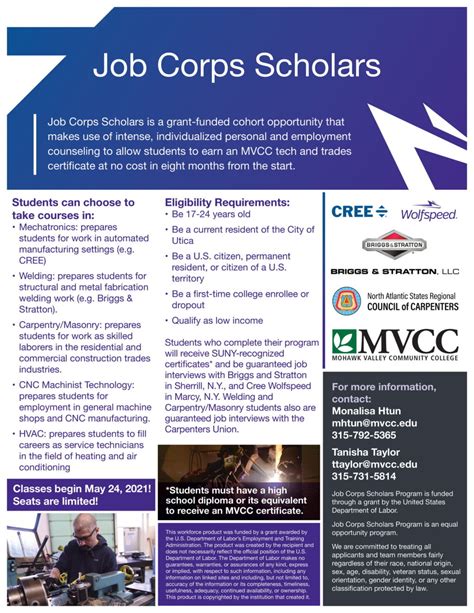 Job Corps Scholars Working Solutions