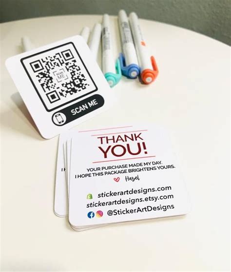 Custom Qr Code Business Cards Business Marketing Cards Craft Etsy