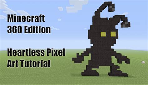 Minecraft Kingdom Hearts Heartless Pixel Art Tutorial Youtube