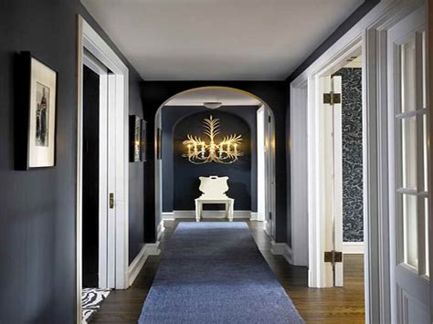 We can help you with design guidance, new interior painting ideas, options for different door and trim possibilities, and an explanation for. Blue runner carpet | Hallway designs, Black rooms ...