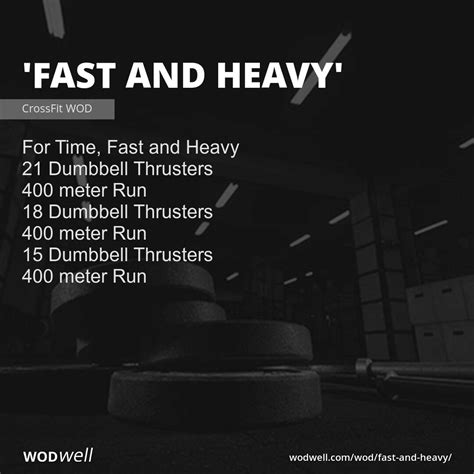 Fast And Heavy Workout Crossfit Wod Wodwell