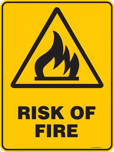 Warning Sign Risk Of Fire Property Signs