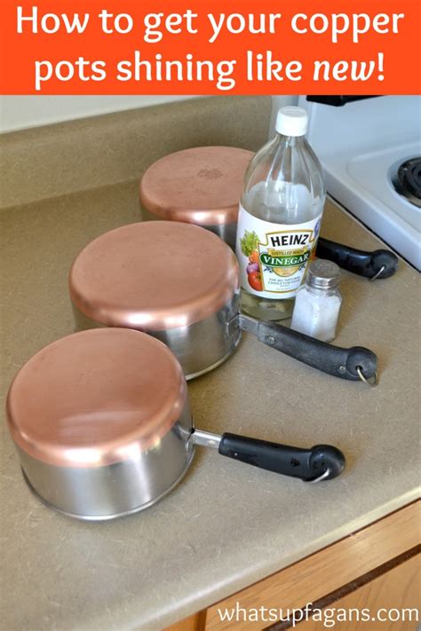 copper pots clean cleaning vinegar pans salt cleaner tips shiny bottoms way bottom whatsupfagans hacks them easy water natural diy