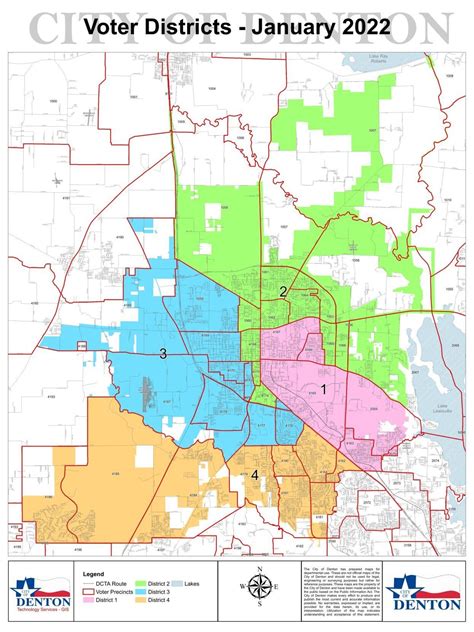 Denton City Council Voting Districts
