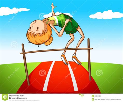 High Jump Stock Vector Illustration Of Recreation
