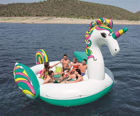 Bestway 43228 Giant Unicorn Pool Beach Float Multicolor Floating Island Vinyl
