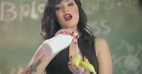this raunchy music video of an egyptian pop star eating a banana landed her in prison maxim