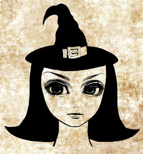 Big Eye Girl Witch Doll Face Png Clip Art By