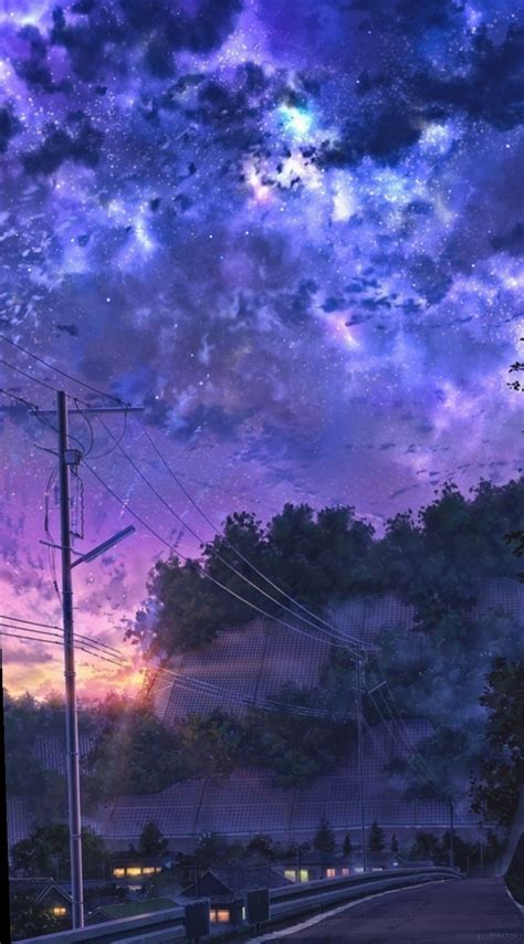 Quote, purple background, purple sky, vaporwave, golden aesthetics. Purple Anime Scenery Wallpapers - Wallpaper Cave