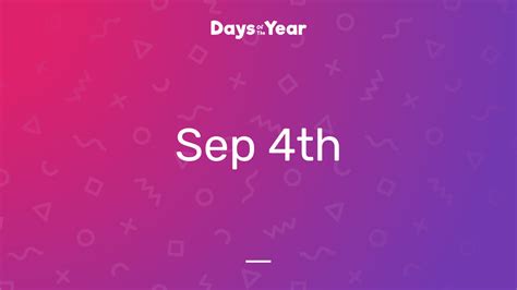 National Holidays On September 4th 2024 Days Of The Year