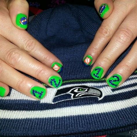 Seahawks Nail Designs Seahawks Nails