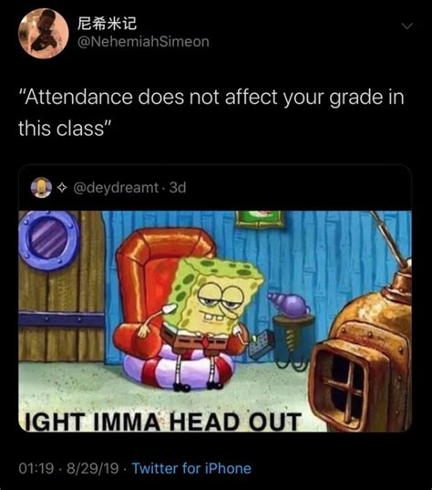 Ight Imma Head Out Spongebob Memes 2019