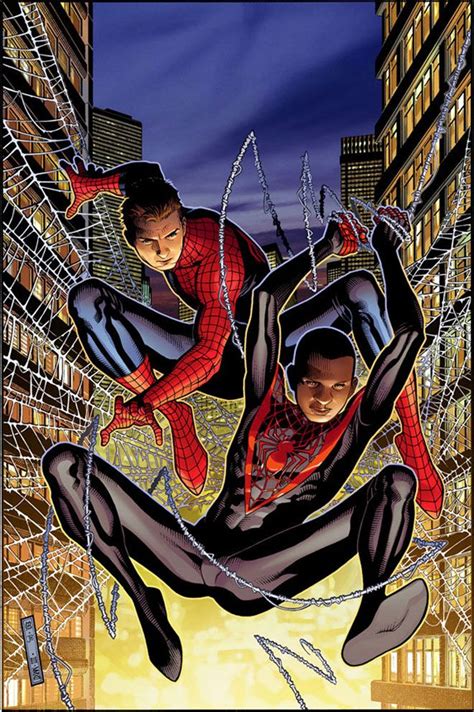 Peter Parker Meets Miles Morales In Spider Men
