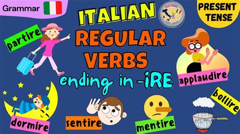 The Present Tense Of Italian Regular Verbs Ending In Ire Youtube